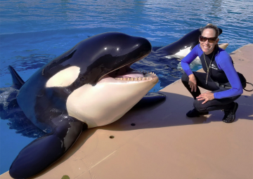 Vicki Putman-Weber, entrenadora senior de orcas en SeaWorld.